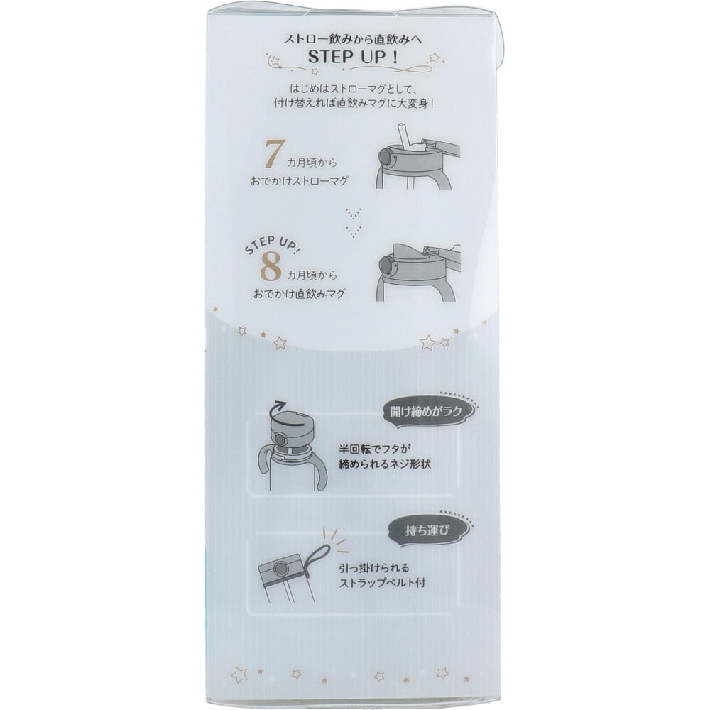 リッチェル　アスター おでかけストロー直飲みセット ライトブルー　1セット（ご注文単位1セット）【直送品】