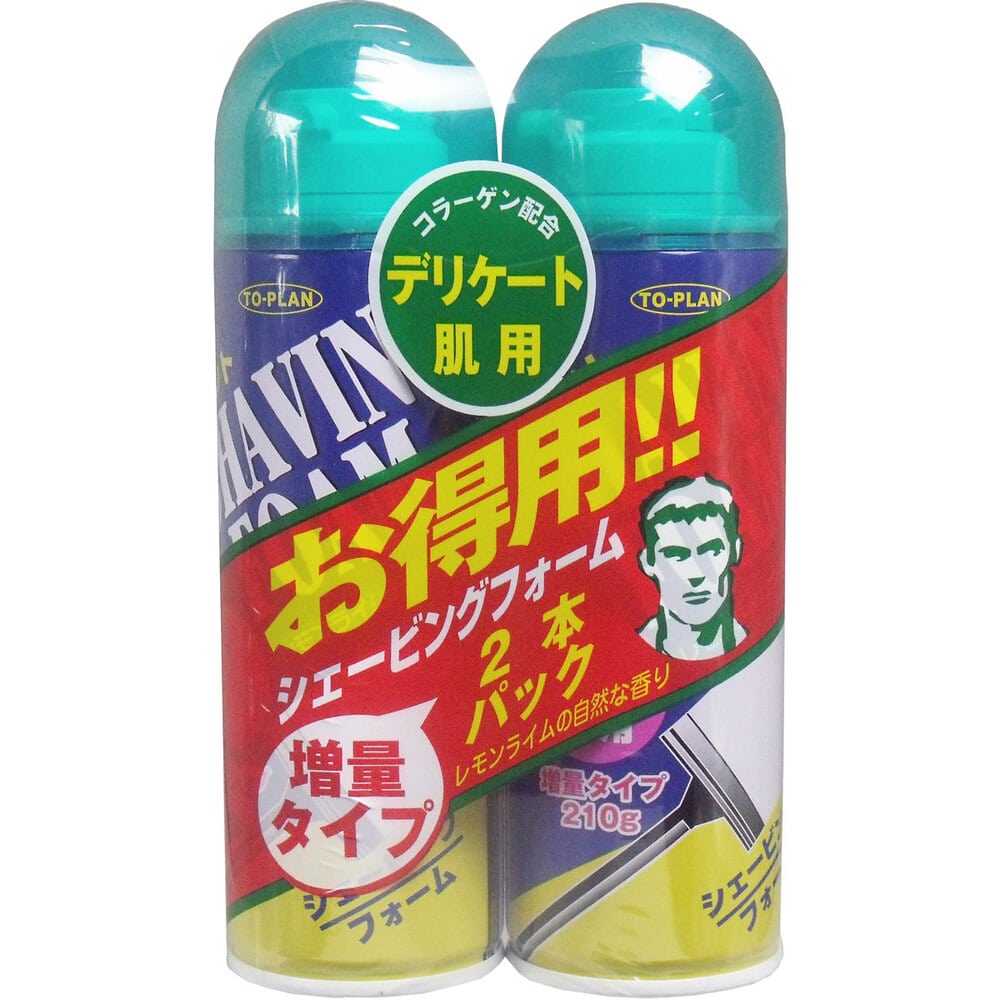 東京企画販売 トプラン シェービングフォーム デリケート肌用 2個パック 1パック(ご注文単位1パック)【直送品】