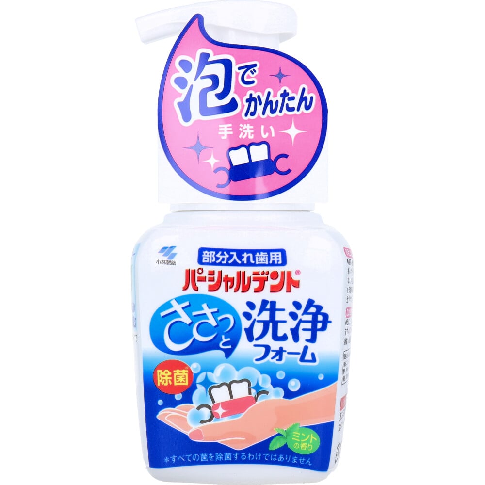 小林製薬 パーシャルデント洗浄フォーム 部分入れ歯用 ミントの香り 250mL 1個(ご注文単位1個)【直送品】