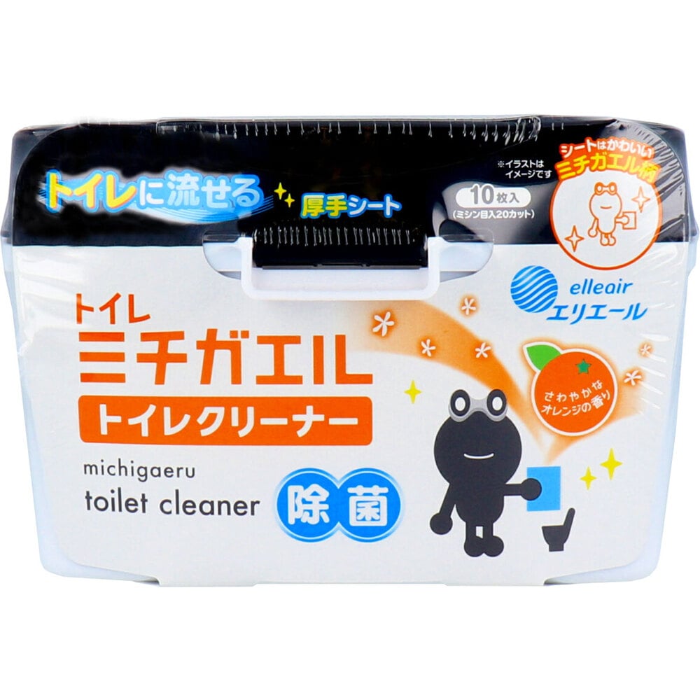 大王製紙 エリエール ミチガエルトイレクリーナー 本体 10枚入 1個(ご注文単位1個)【直送品】