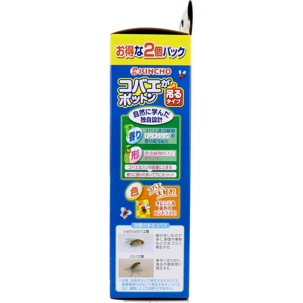 大日本除虫菊(金鳥) コバエがポットン 吊るタイプ お得な2個パック 1パック(ご注文単位1パック)【直送品】