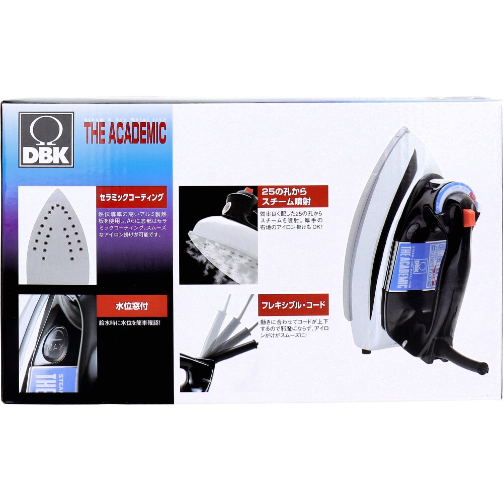 日本ゼネラル・アプラィアンス DBK スチーム&ドライ兼用式アイロン J80TC 1個(ご注文単位1個)【直送品】