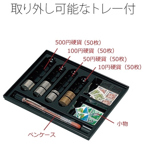 プラス PLUS 金庫 手提金庫 小型 W230×D194×80mm ブルー 12-864 1個(ご注文単位1個)【直送品】