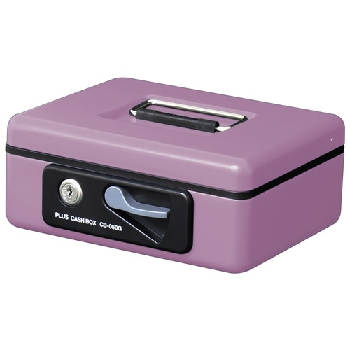 プラス PLUS 金庫 手提金庫 小型 W197×D164×80mm ピンク 12-868 1個(ご注文単位1個)【直送品】