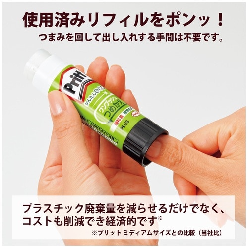 プラス PLUS スティックのり プリット 詰替タイプ リフィル NS-742R 1本(ご注文単位1本)【直送品】