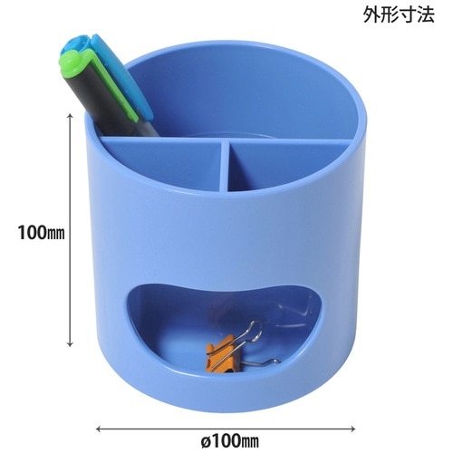 プラス PLUS ペン立て ウィッティ・パーティ ブルー WP-110N 30-756 1個（ご注文単位1個）【直送品】