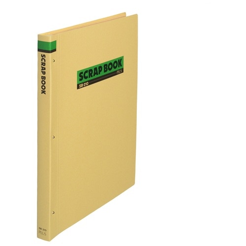 プラス PLUS スクラップブック(両面クラフト紙表紙)中紙30枚 B4縦 SB-210 33-243 1冊(ご注文単位1冊)【直送品】