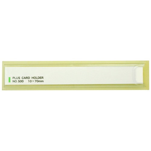 プラス PLUS カードホルダー 粘着剤付 スティキット100枚(NO.500)33-758 70×10mm 1箱(ご注文単位1箱)【直送品】