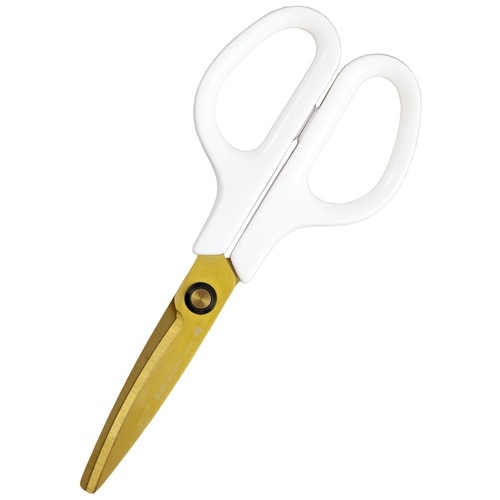 プラス PLUS ハサミ フィットカットカーブ 洗える チタン マッシュルームホワイト 34-557 1本(ご注文単位1本)【直送品】