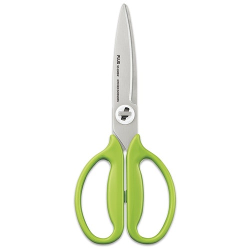 プラス PLUS キッチンバサミ 料理ばさみ 分解 食洗機対応 フィットカットカーブ レタスグリーン 35-118 1本(ご注文単位1本)【直送品】
