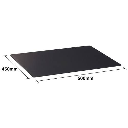 プラス PLUS デスクマット レザー調 ブラック 革 600×450mm 36-637 1枚(ご注文単位1枚)【直送品】