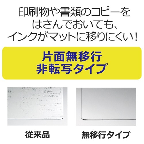 プラス PLUS デスクマット 片面非転写 光沢 厚手 下敷付 1590×690mm 167 40-993 1枚(ご注文単位1枚)【直送品】