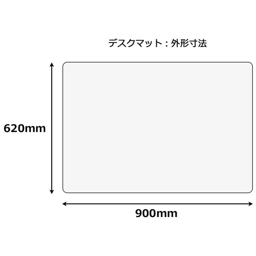 プラス PLUS デスクマット 透明 軟質 エコノミータイプ 900×620mm 41-007 1枚(ご注文単位1枚)【直送品】