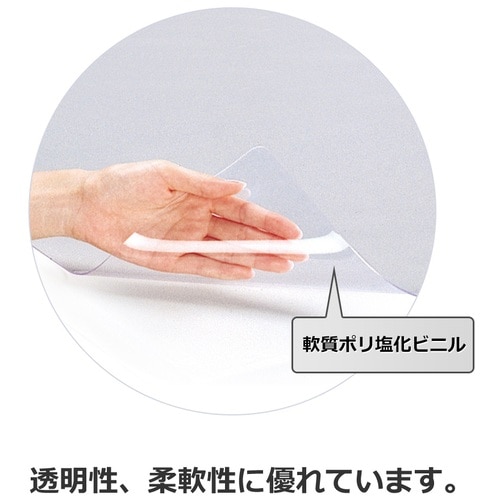 プラス PLUS デスクマット 透明 軟質 エコノミータイプ 900×620mm 41-007 1枚(ご注文単位1枚)【直送品】