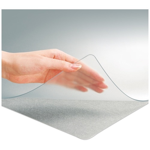 プラス PLUS デスクマット マウス対応 下敷付 非転写 1190×590mm 斜めカット 41-335 1枚(ご注文単位1枚)【直送品】