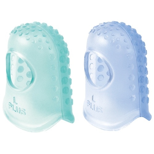 プラス PLUS 指サック メクリッコ ハニカム Lサイズ2個入 カラーミックス KM-303H 44-725 1袋(ご注文単位1袋)【直送品】