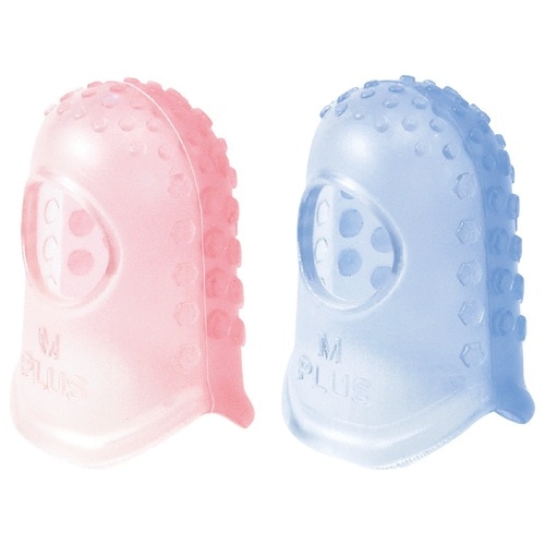 プラス PLUS 指サック メクリッコ ハニカム Mサイズ2個入 カラーミックス KM-302H 44-726 1袋(ご注文単位1袋)【直送品】