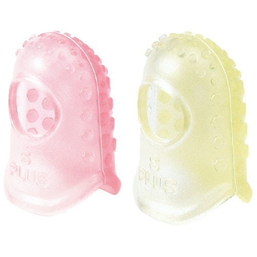 プラス PLUS 指サック メクリッコ ハニカム Sサイズ2個入 カラーミックス KM-301H 44-727 1袋(ご注文単位1袋)【直送品】