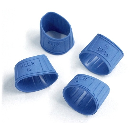 プラス PLUS 指サック リング型 メクリッコ Mサイズ 4コイリ KM-302 ブルー 44-751 1袋(ご注文単位1袋)【直送品】