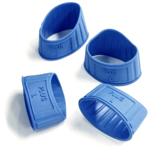 プラス PLUS 指サック メクリッコ ラバー リング型 ブルー Lサイズ 徳用20個入 44-773 1箱(ご注文単位1箱)【直送品】