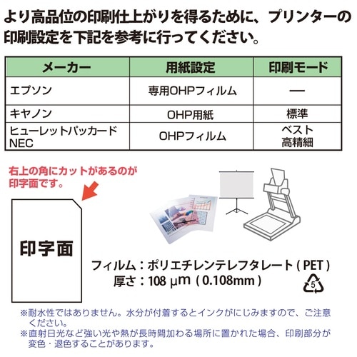 プラス PLUS インクジェット用OHPフィルム A4 10枚 IT-120PF 45-035 1冊（ご注文単位1冊）【直送品】