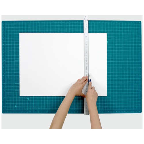 プラス PLUS カッターマット 両面 A1 600×900mm 48-587 グリーン 1枚(ご注文単位1枚)【直送品】