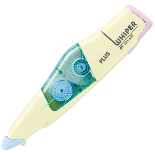 プラス PLUS 修正テープ ホワイパーPT 5mm WH-645 ペールイエロー 48-758 1個(ご注文単位1個)【直送品】