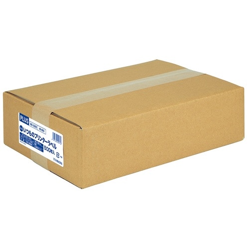 プラス PLUS ラベル いつものラベル 森林認証紙 6面 余白無 500枚 ME-556S 48-869 1箱(ご注文単位1箱)【直送品】