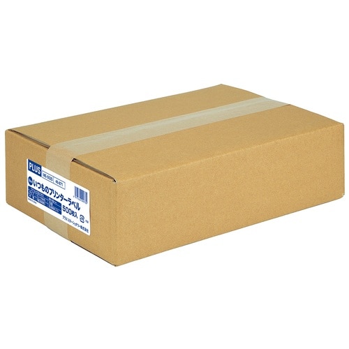 プラス PLUS ラベル いつものラベル 森林認証紙 角丸 12面 500枚 ME-502S 48-871 1箱(ご注文単位1箱)【直送品】