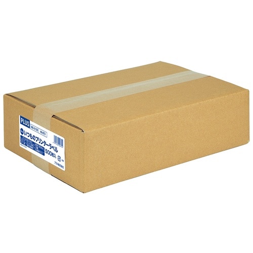 プラス PLUS ラベル いつものラベル 森林認証紙 角丸 12面 500枚 ME-513S 48-873 1箱(ご注文単位1箱)【直送品】