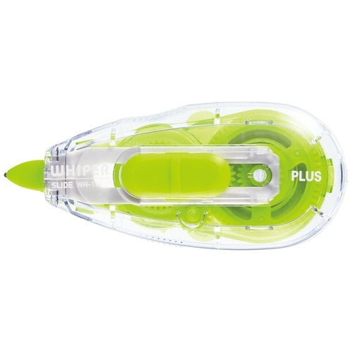 プラス PLUS 修正テープ ホワイパースライド 4mm幅 ライムグリーン WH-114 49-551 49551 1個(ご注文単位1個)【直送品】
