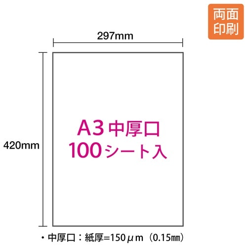 プラス PLUS カラーレーザー用紙 両面マット紙 A3 中厚口 100シート入 PP-140WX-T 56-206 ホワイト 1冊（ご注文単位1冊）【直送品】