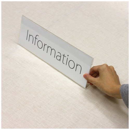 プラス PLUS カード立て アクリル L型 W300×D50×H105mm CT-100L 62-208 1個(ご注文単位1個)【直送品】