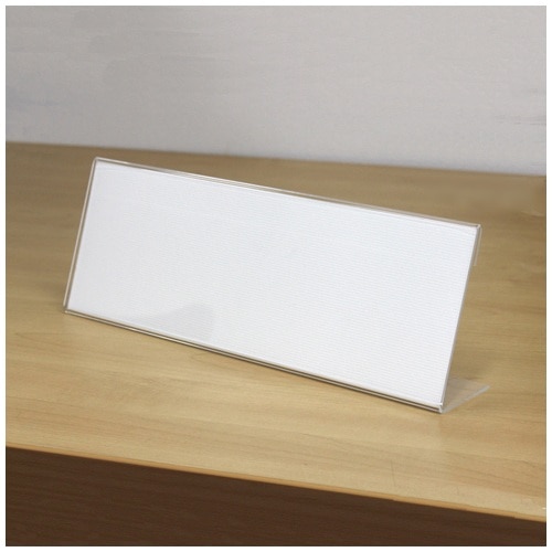 プラス PLUS カード立て アクリル L型 W300×D50×H105mm CT-100L 62-208 1個(ご注文単位1個)【直送品】