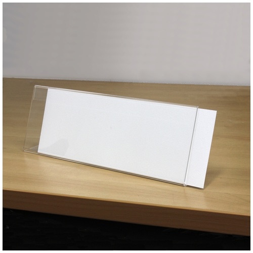 プラス PLUS カード立て アクリル L型 W300×D50×H105mm CT-100L 62-208 1個(ご注文単位1個)【直送品】
