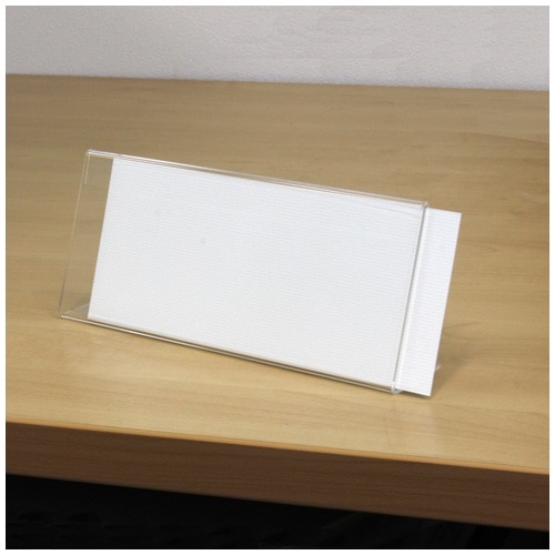 プラス PLUS カード立て アクリル L型 W210×D41×H90mm CT-102L 62-210 1個(ご注文単位1個)【直送品】