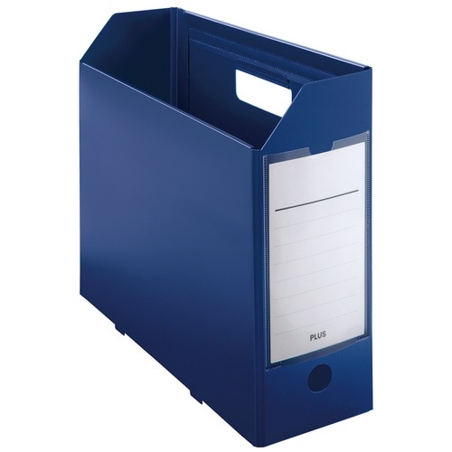 プラス PLUS ファイルボックス A4 PPボックスファイル+ ネイビー 76-005 1個(ご注文単位1個)【直送品】
