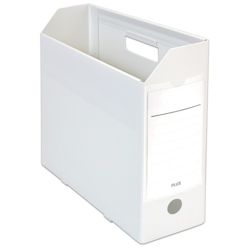 プラス PLUS ファイルボックス A4 PPボックスファイル+ ホワイト 76-006 1個(ご注文単位1個)【直送品】