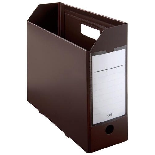 プラス PLUS ファイルボックス A4 PPボックスファイル+ ブラウン 76-007 1個(ご注文単位1個)【直送品】