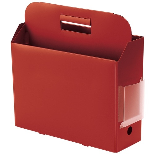 プラス PLUS ファイルボックス PPキャリーボックス+ A4 レッド FL-126BF 76-123 1個(ご注文単位1個)【直送品】
