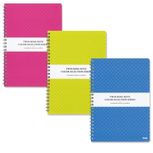 プラス PLUS ツインリングノート3冊パック A5 6.5mm横罫 40枚 RT-140-3P 76804 1袋(ご注文単位1袋)【直送品】
