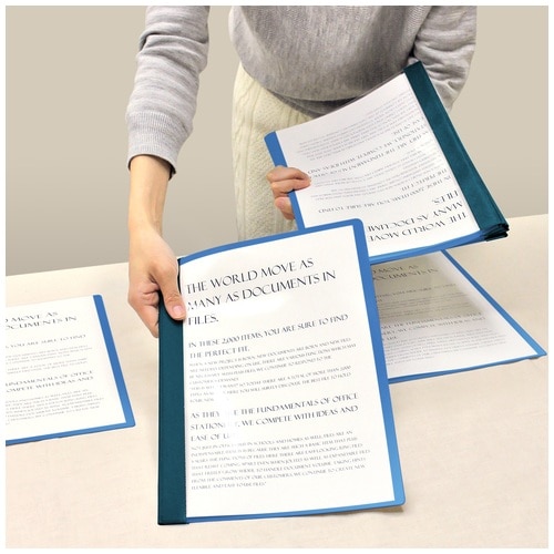 プラス PLUS レポートファイル No.30 A4-S ブルー 76-864 1冊（ご注文単位1冊）【直送品】