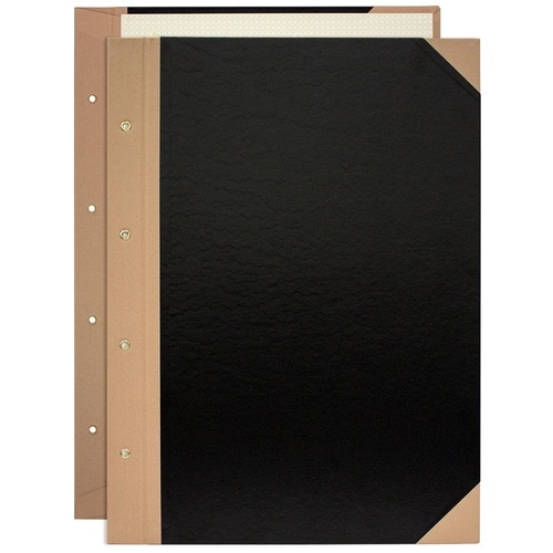 プラス PLUS とじ込表紙 B4縦 4穴 FL-003TU 77-143 黒 5組/束(ご注文単位1束)【直送品】