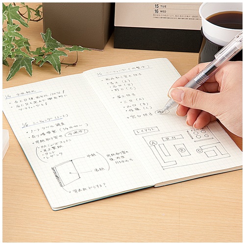 プラス PLUS ノート カ.クリエ A4×1/3 方眼 5mm罫 クロ 77-901 1冊(ご注文単位1冊)【直送品】