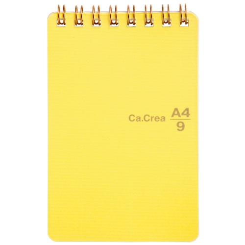 プラス PLUS メモ帳 カ.クリエ A4×1/9 方眼 5mm罫 レモン 77-970 1冊(ご注文単位1冊)【直送品】