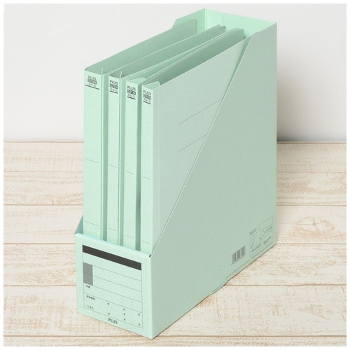 プラス PLUS ボックスファイル A4-S FL-052BF ブルー 78-075 1冊(ご注文単位1冊)【直送品】