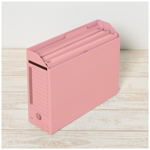 プラス PLUS ボックスファイル A4-E FL-051BF ピンク 78-083 1冊(ご注文単位1冊)【直送品】