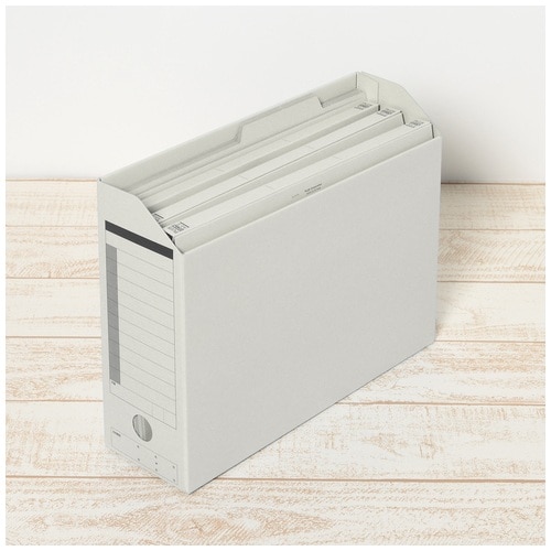 プラス PLUS ボックスファイル A4-E FL-051BF グレー 78-084 1袋（ご注文単位1袋）【直送品】