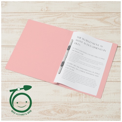 プラス PLUS 間伐材 フラットファイルA4S PK ピンク 1袋（ご注文単位1袋）【直送品】