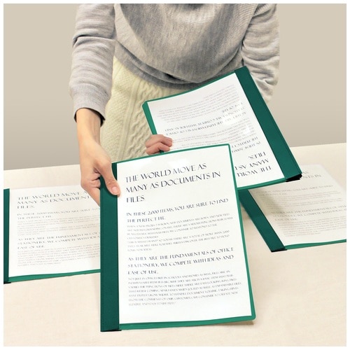 プラス PLUS レポートファイル W No.33 A4-S グリーン 78-581 1冊（ご注文単位1冊）【直送品】